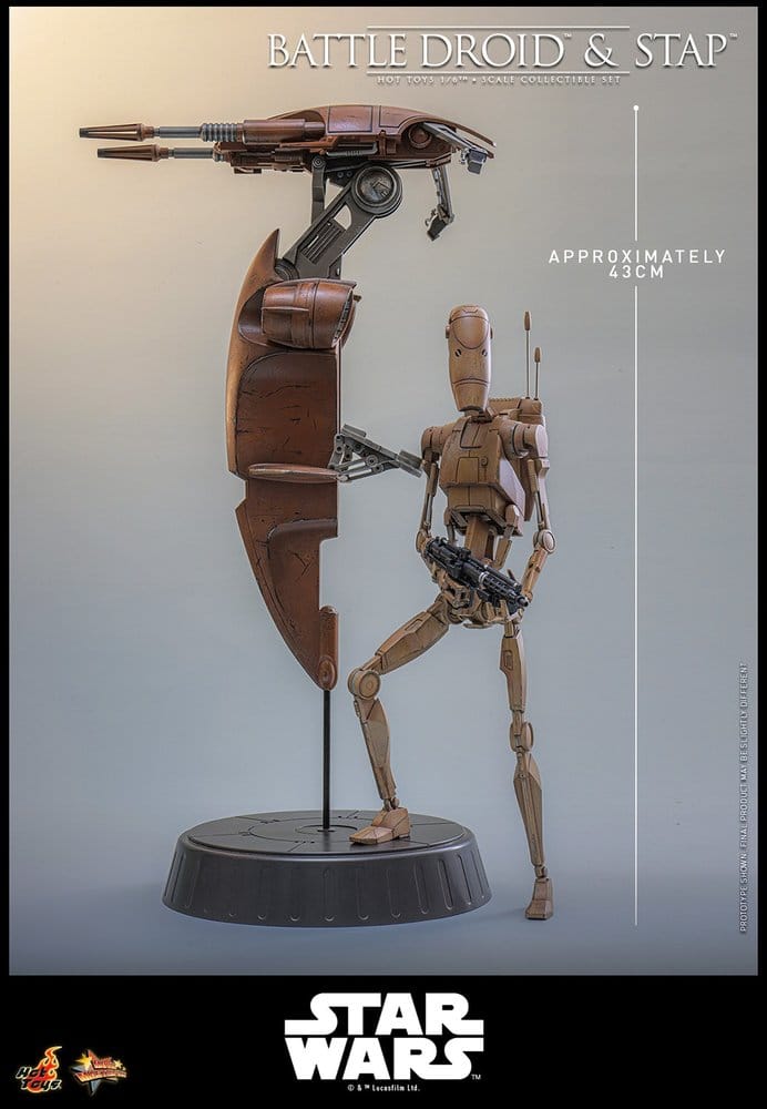 Star Wars: The Phantom Menace Movie Masterpiece Actionfiguren Set 1/6 Battle Droid & STAP 32 cm - Preorder - ETA: 25.08.2027