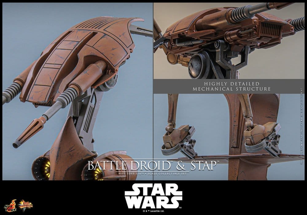Star Wars: The Phantom Menace Movie Masterpiece Actionfiguren Set 1/6 Battle Droid & STAP 32 cm - Preorder - ETA: 25.08.2027