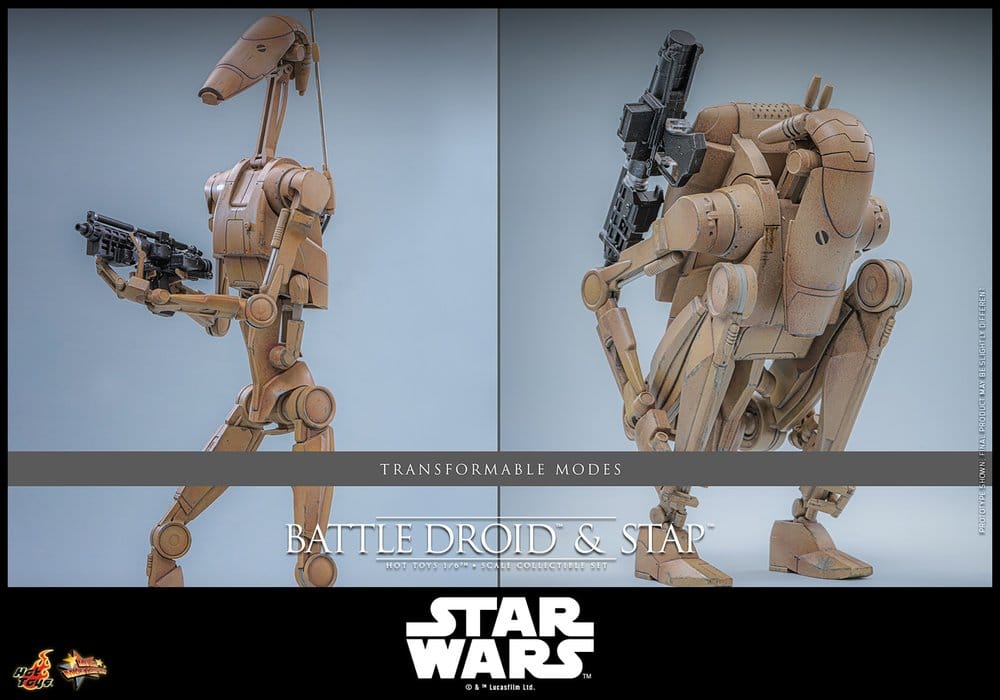 Star Wars: The Phantom Menace Movie Masterpiece Actionfiguren Set 1/6 Battle Droid & STAP 32 cm - Preorder - ETA: 25.08.2027