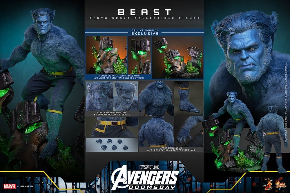 Marvel X-Men Movie Masterpiece Actionfigur 1/6 Beast (Deluxe Version) 33 cm - Preorder - ETA: 25.11.2027