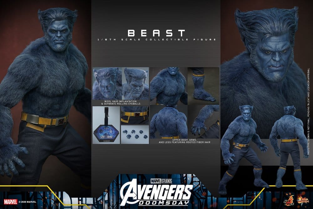 Marvel X-Men Movie Masterpiece Actionfigur 1/6 Beast (Collector Edition) 33 cm - Preorder - ETA: 25.11.2027