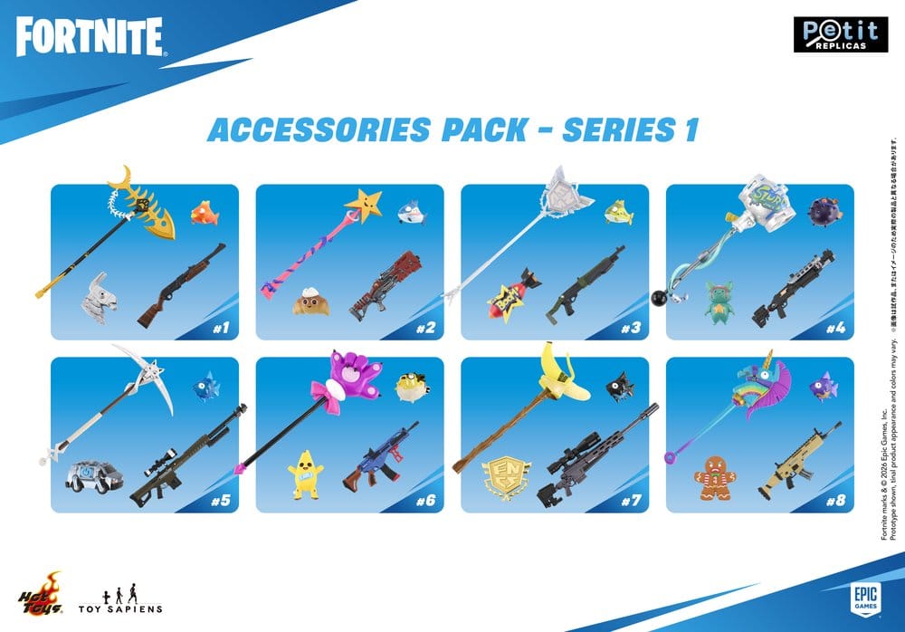 Fortnite Petit Replicas Zubehörpaket Serie 1 Sortiment (8) - Preorder - ETA: 21.02.2027