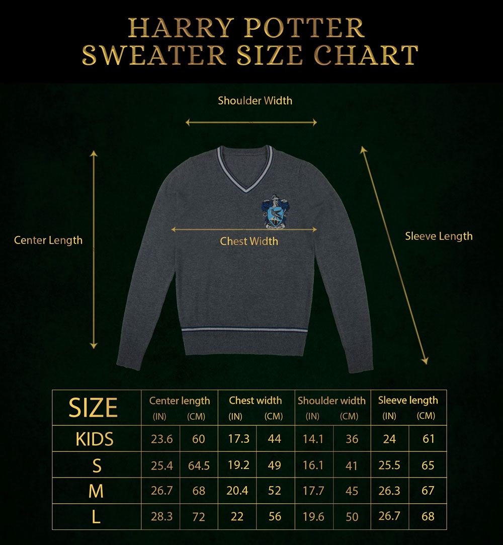 Harry Potter Strickpullover Slytherin Größe M  - Versand: 5-7 Tage nach Bestellung