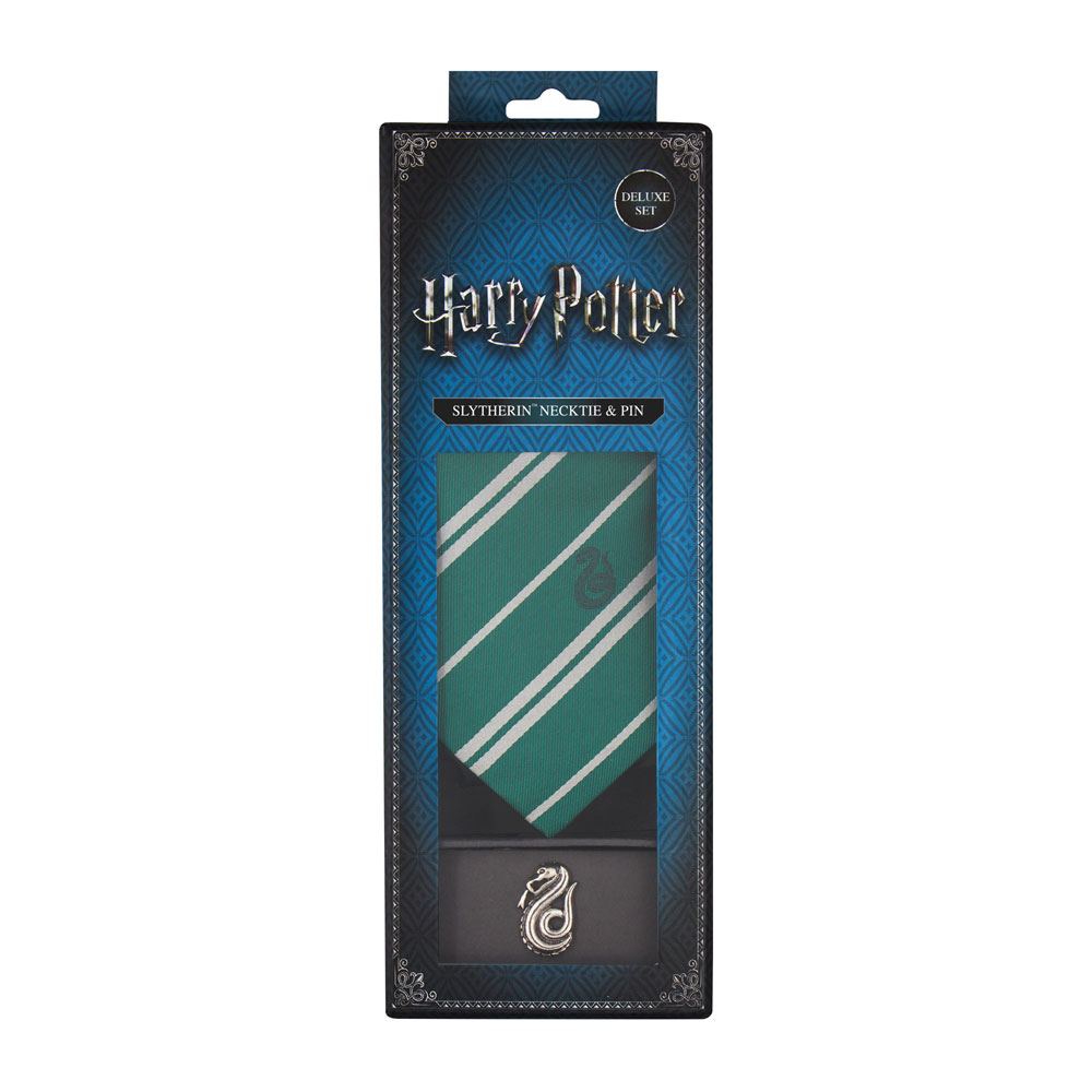 Harry Potter Krawatte & Ansteck-Pin Deluxe Box Slytherin - Versand: 5-7 Tage nach Bestellung