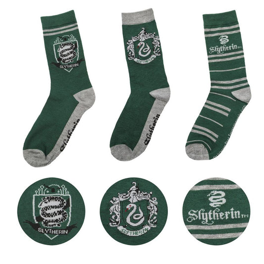 Harry Potter Socken 3er-Pack Slytherin  - Versand: 5-7 Tage nach Bestellung