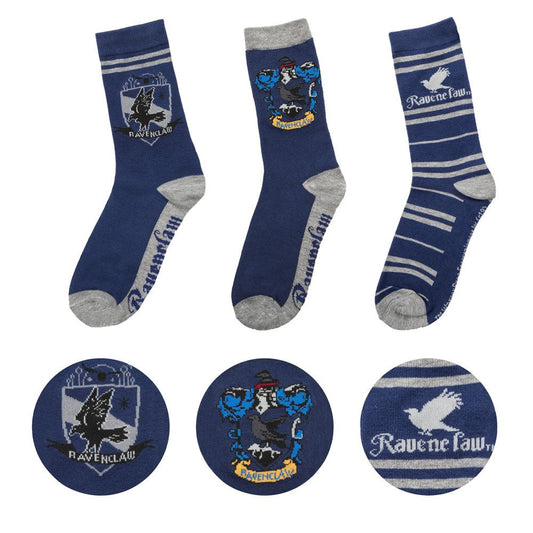 Harry Potter Socken 3er-Pack Ravenclaw   - Versand: 5-7 Tage nach Bestellung