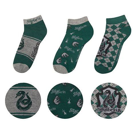Harry Potter Knöchelsocken 3er-Pack Slytherin - Versand: 5-7 Tage nach Bestellung