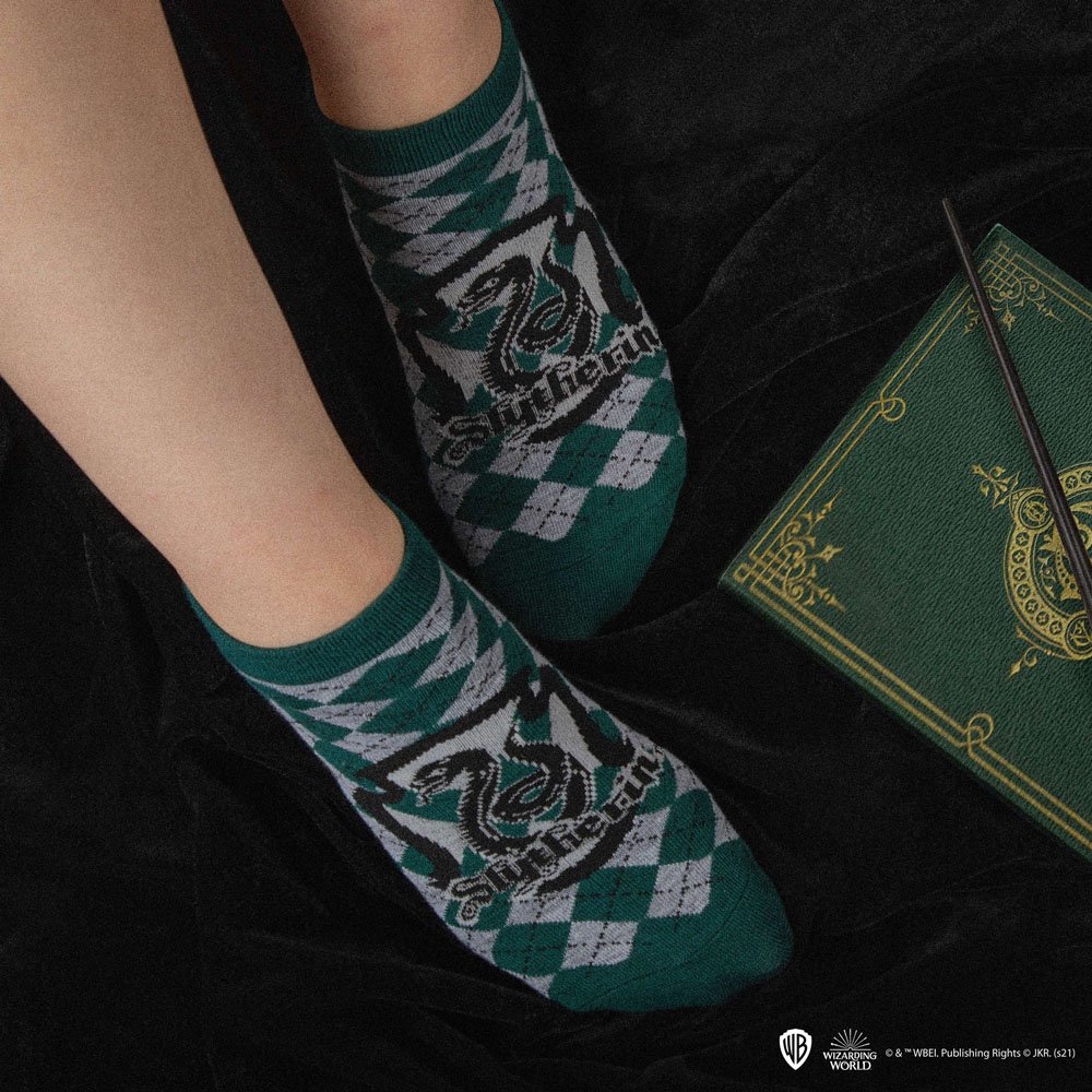 Harry Potter Knöchelsocken 3er-Pack Slytherin - Versand: 5-7 Tage nach Bestellung