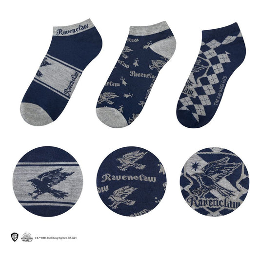 Harry Potter Knöchelsocken 3er-Pack Ravenclaw - Versand: 5-7 Tage nach Bestellung