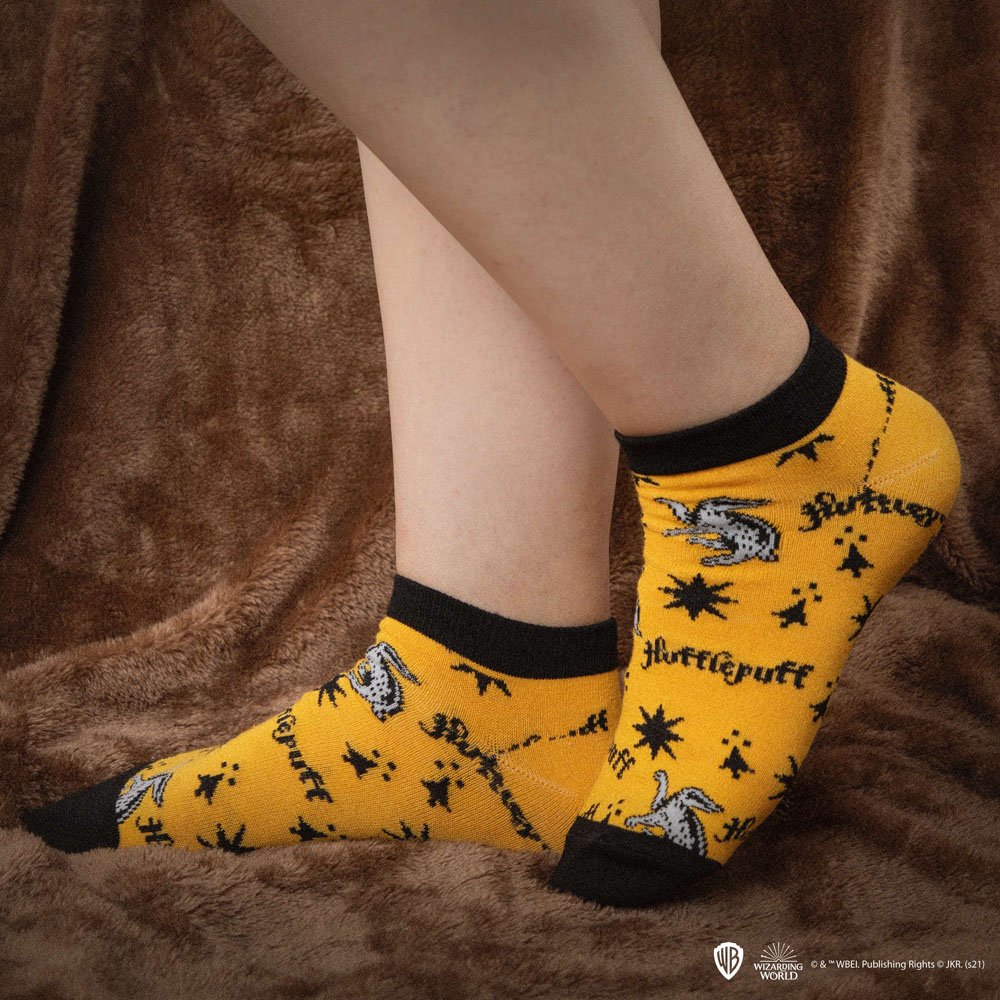 Harry Potter Knöchelsocken 3er-Pack Hufflepuff - Versand: 5-7 Tage nach Bestellung