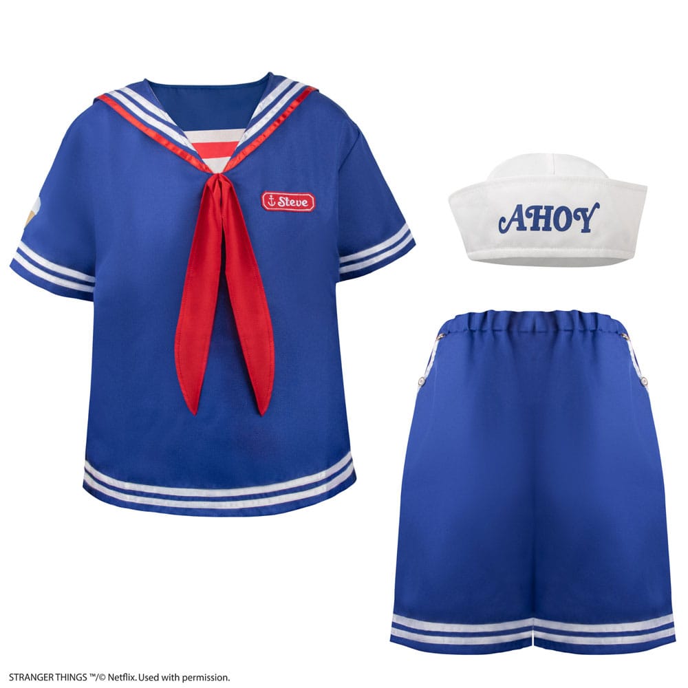 Stranger Things: Scoops Ahoy Steve Costume Größe S/M - Versand: 7 Tage nach Bestellung