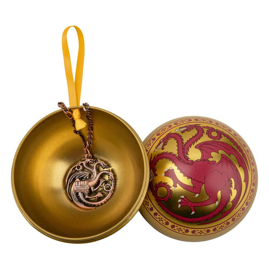 Game of Thrones Christbaumschmuck mit Halskette Targaryen  - Versand: 5-7 Tage nach Bestellung