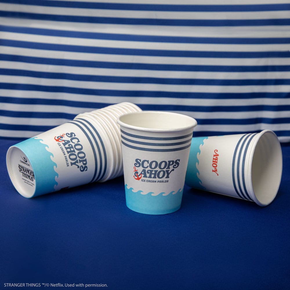 Stranger Things Set von 24 Pappbechern Scoops Ahoy  - Preorder - ETA: 27.10.2025
