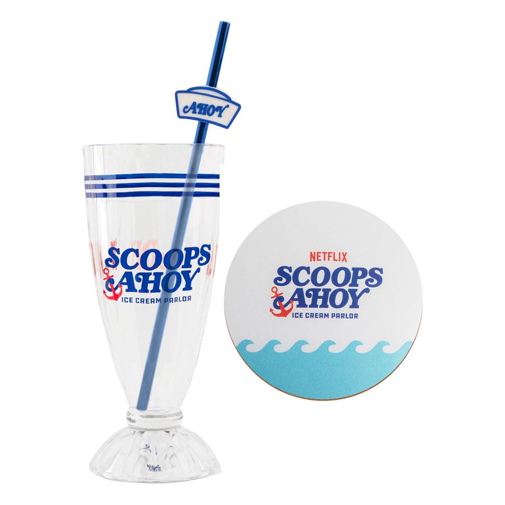 Stranger Things Milchshake-Glas-Set Scoops Ahoy - Preorder - ETA: 27.10.2025