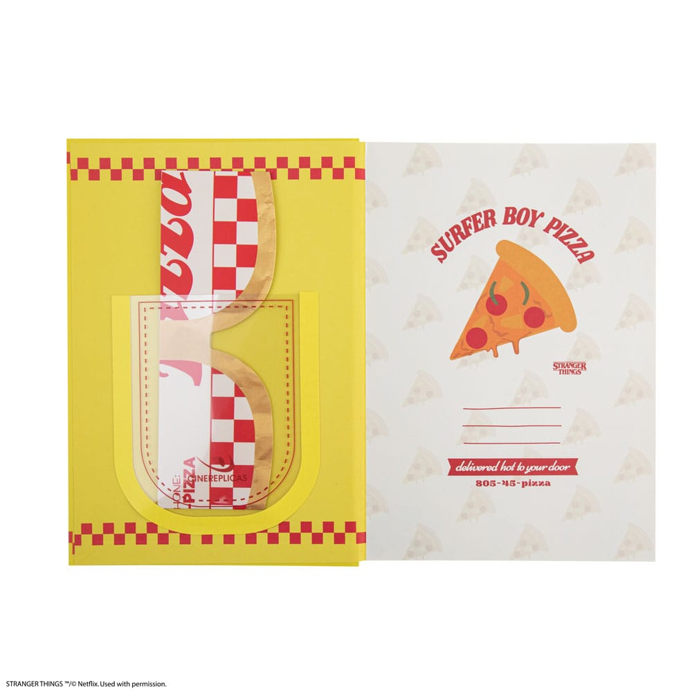 Stranger Things Notizbuch Surfer Boy Pizza Hardcover - Preorder - ETA: 27.10.2025