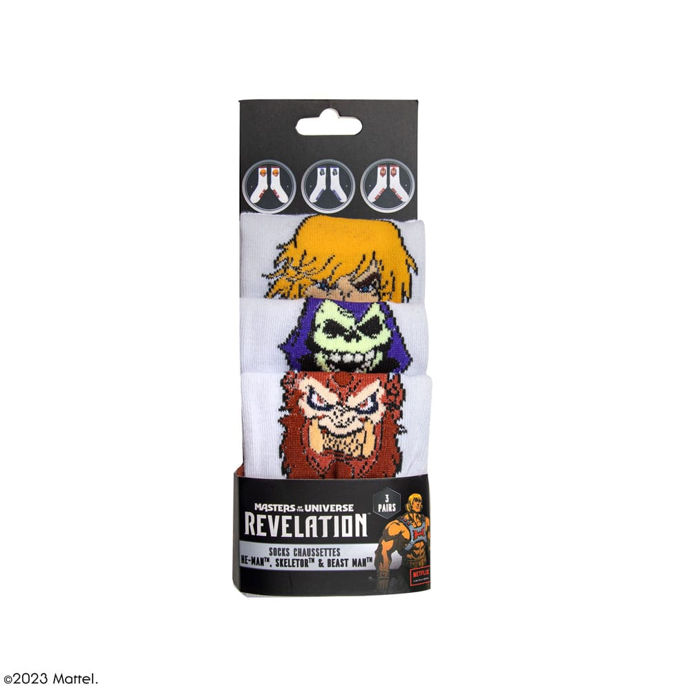 Masters of the Universe - Revelation: He-Man & Skeletor & Beast Man 3er Socken Set - Preorder - ETA: 15.09.2025