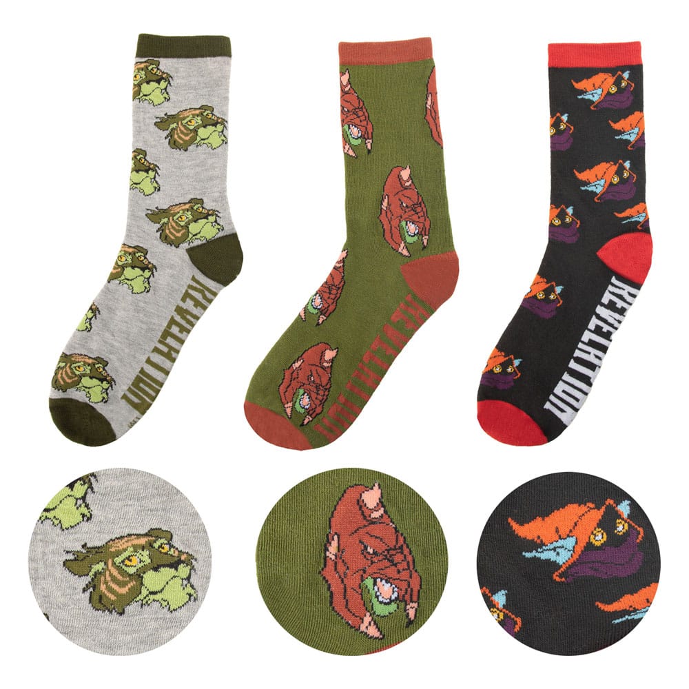 Masters of the Universe - Revelation: Cringer & Battle Cat & Orko Socks 3er Socken Set - Preorder - ETA: 15.09.2025