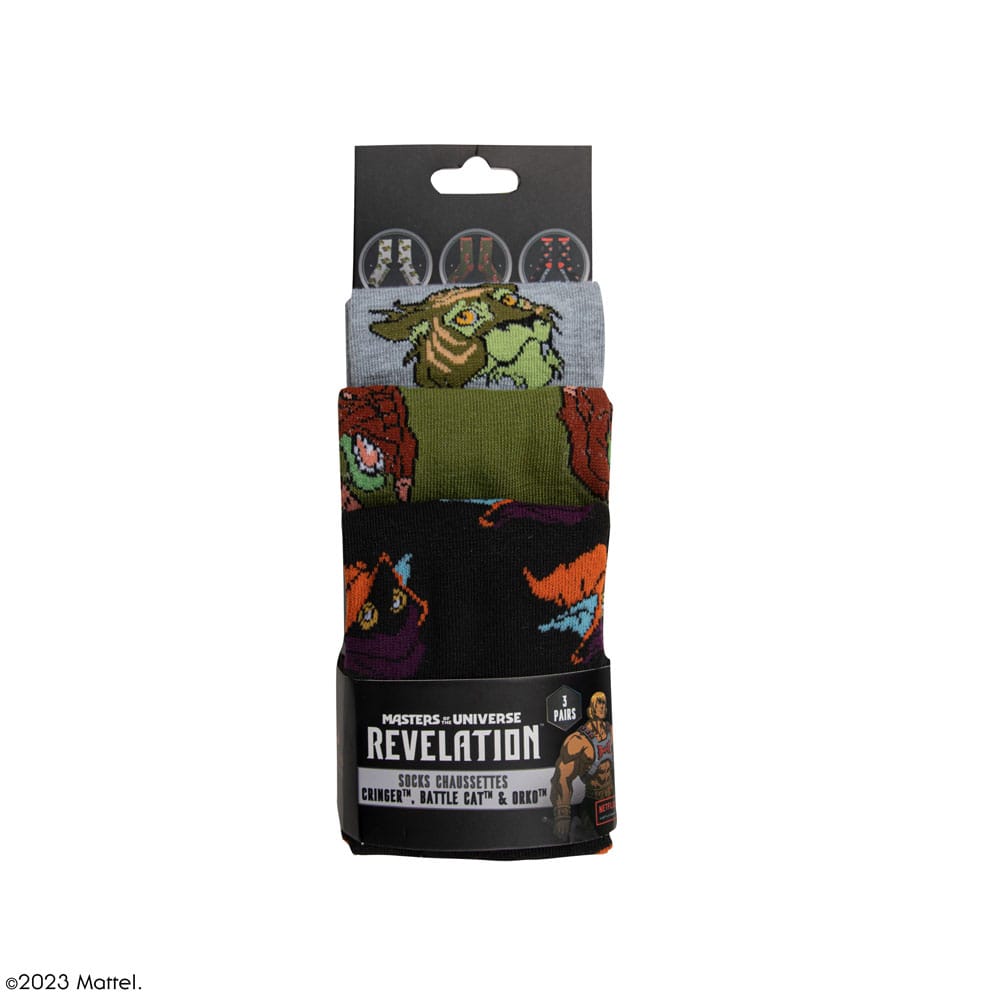 Masters of the Universe - Revelation: Cringer & Battle Cat & Orko Socks 3er Socken Set - Preorder - ETA: 15.09.2025