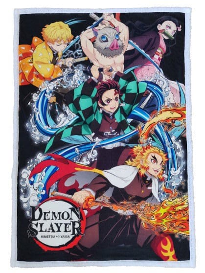 Demon Slayer: Kimetsu no Yaiba Fleecedecke 100 x 150 cm        - Versand: 5-7 Tage nach Bestellung