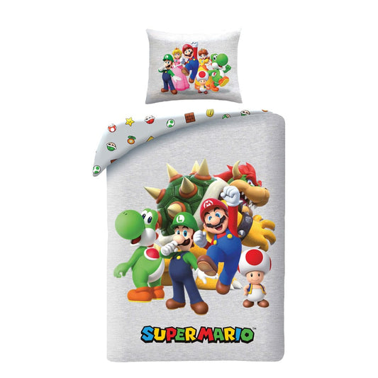 Super Mario Bettwäsche Ver. 4 140 x 200 cm / 70 x 90 cm          - Versand: 5-7 Tage nach Bestellung