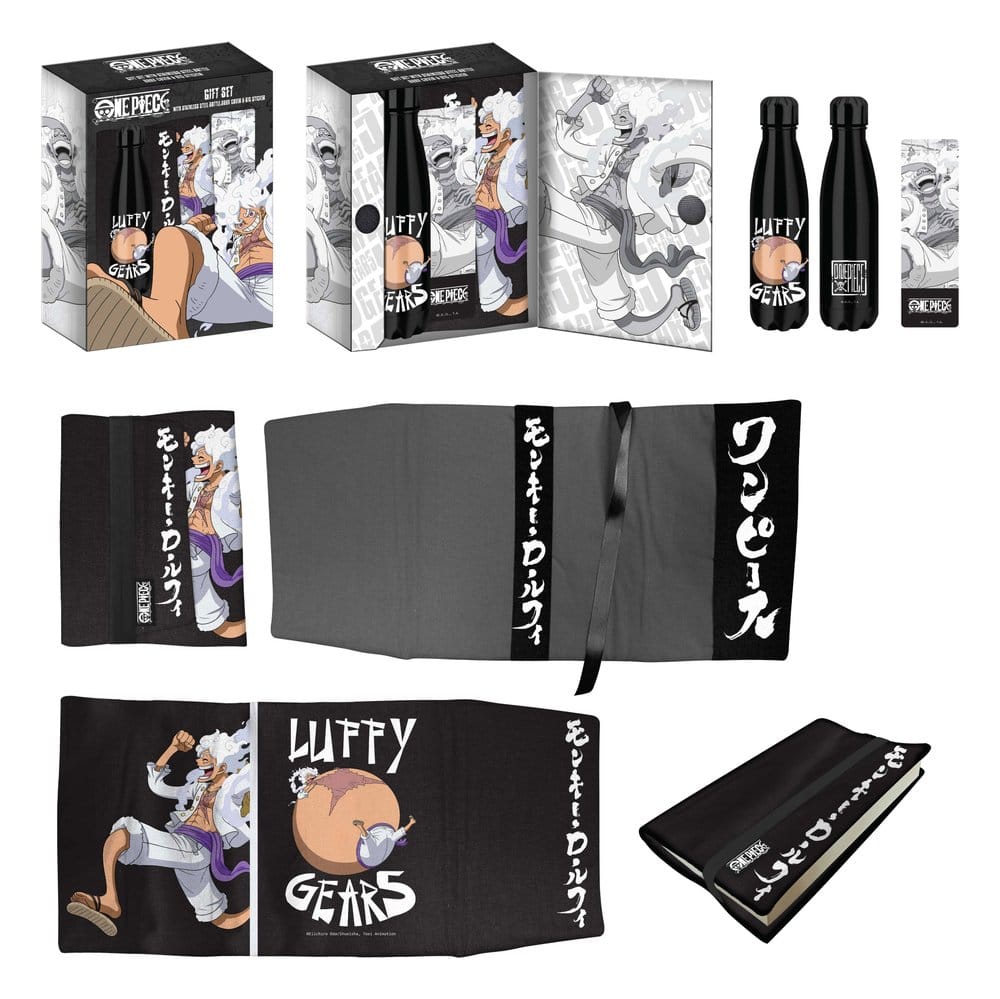 One Piece Stahlflasche, Sticker, Buchumschlag Geschenkset Luffy Gears - Preorder - ETA: 26.10.2026