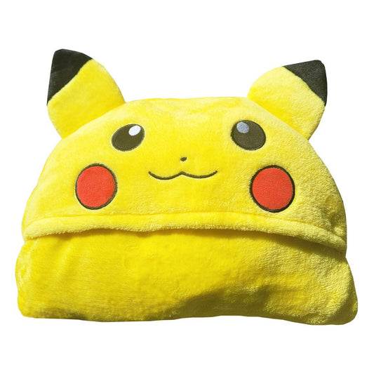 Pokémon Coral Decke mit Mütze Pikachu 120 x 150 cm     - Versand: 5-7 Tage nach Bestellung