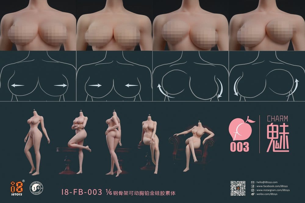 Original Character Silikonkörper 1/6 "Charm" Steel-Frame Platinum Non-Articulated Breasts - Preorder - ETA: 25.05.2027
