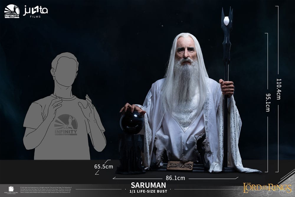 Herr der Ringe Life-Size Büste 1/1 Saruman 110 cm    - Preorder - ETA: 20.10.2026
