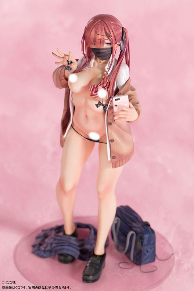 Original Character Statue 1/5 Red-Haired Gyaru-Chan Mask Ver.  Illustration by Nanamakura 29 cm - Preorder - ETA: 25.08.2026