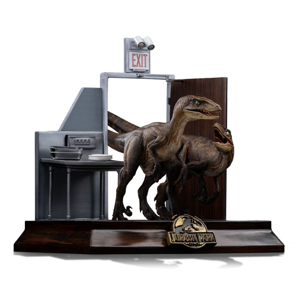 Jurassic Park Art Scale Statue 1/10 Raptors at the Kitchen's Door 28 cm - Preorder - ETA: 25.11.2026