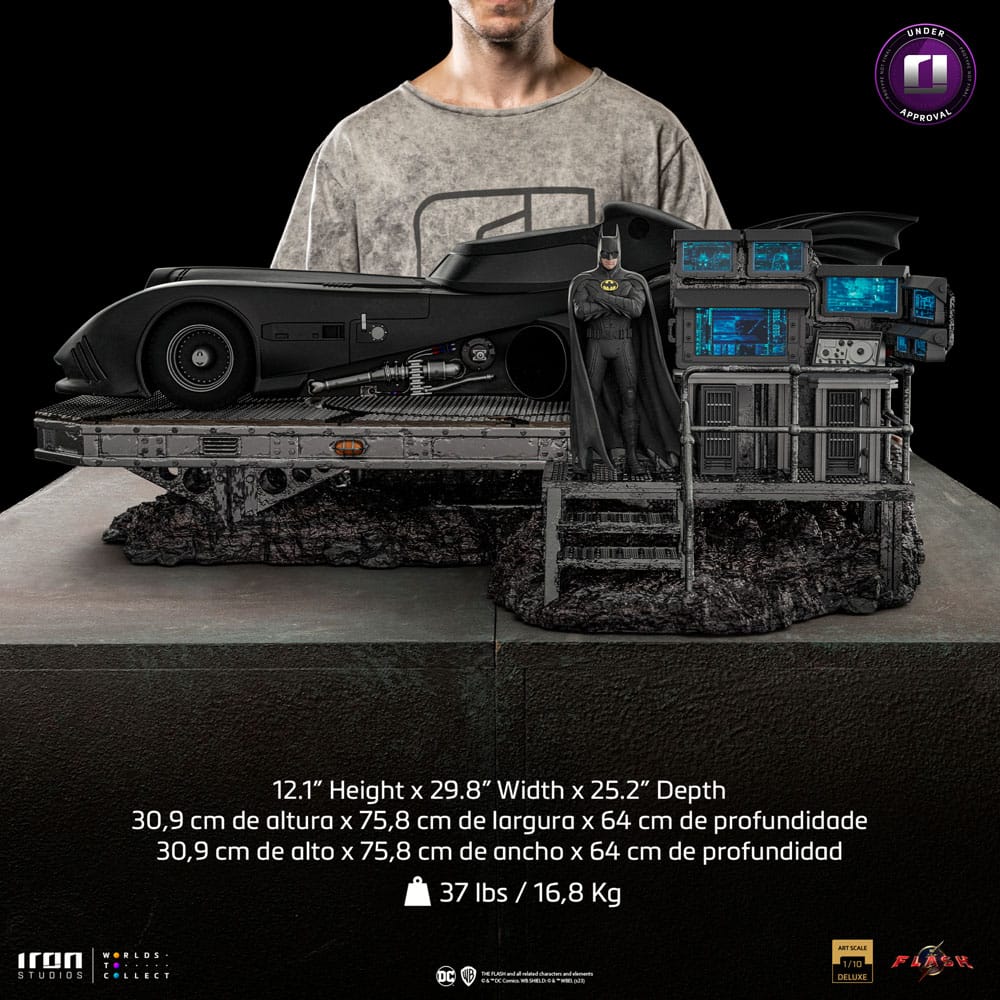 DC Comics Art Scale Deluxe Statue 1/10 The Flash Movie Batmobile 31 cm - Versand: 7 Tage nach Bestellung