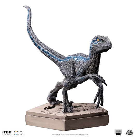 Jurassic World Icons Statue Velociraptor Blue 9 cm - Versand: 5-7 Tage nach Bestellung