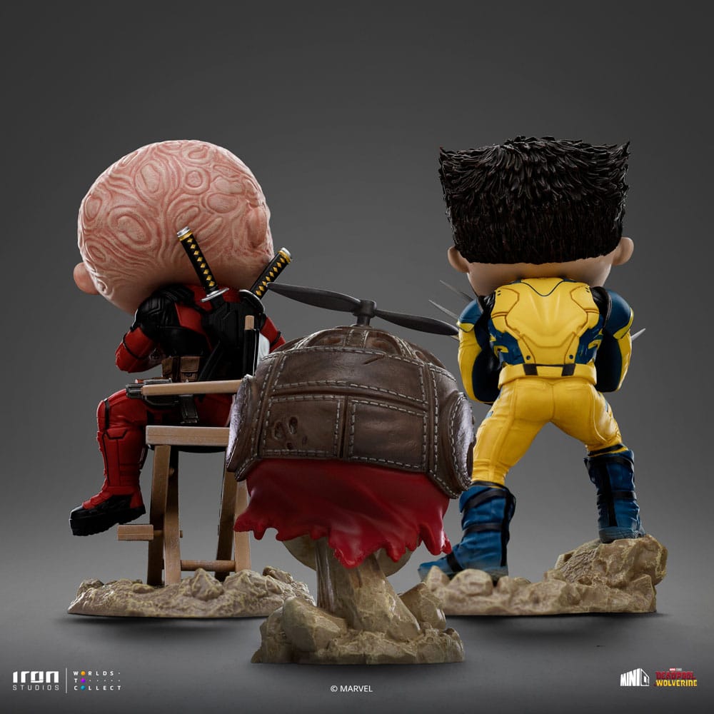 Deadpool & Wolverine Mini Co. PVC Figur Deadpool and Wolverine set Unmasked 14 cm       - Preorder - ETA: 30.09.2025