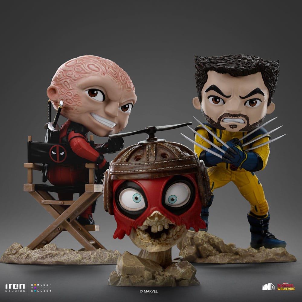 Deadpool & Wolverine Mini Co. PVC Figur Deadpool and Wolverine set Unmasked 14 cm       - Preorder - ETA: 30.09.2025