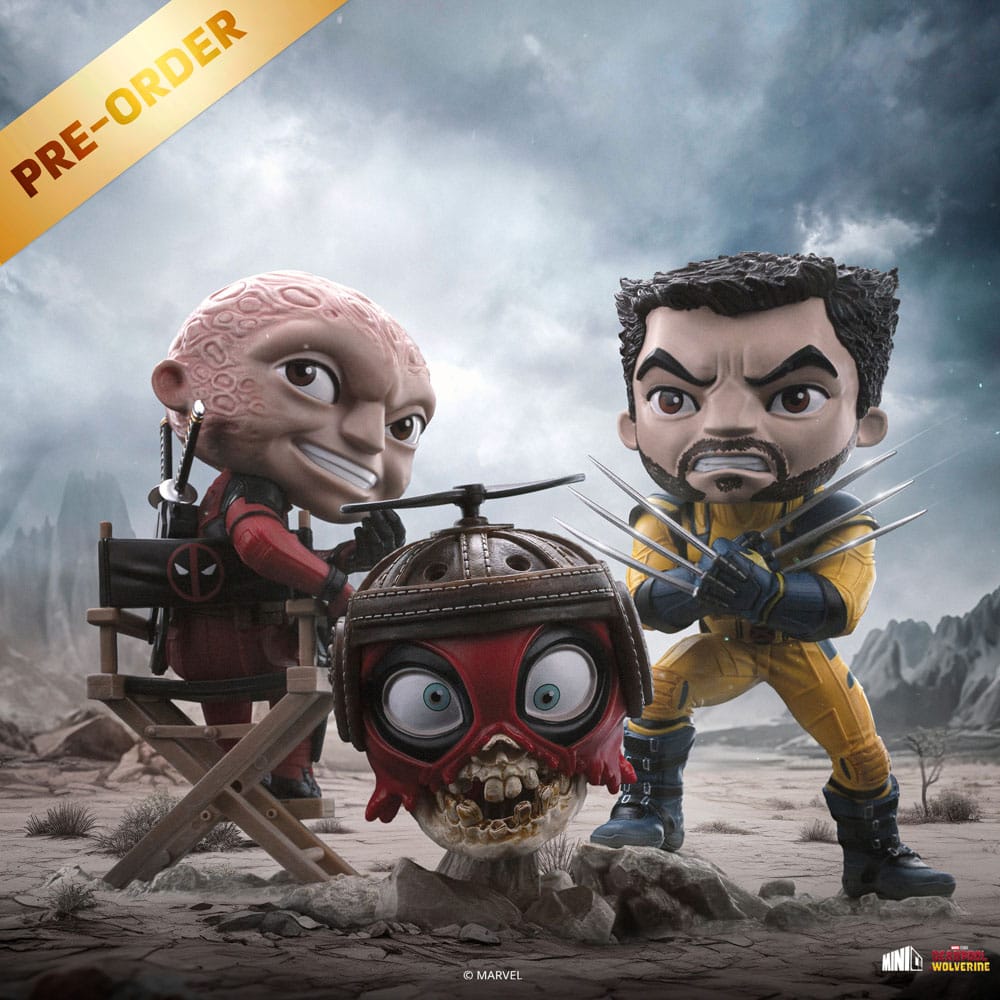 Deadpool & Wolverine Mini Co. PVC Figur Deadpool and Wolverine set Unmasked 14 cm       - Preorder - ETA: 30.09.2025