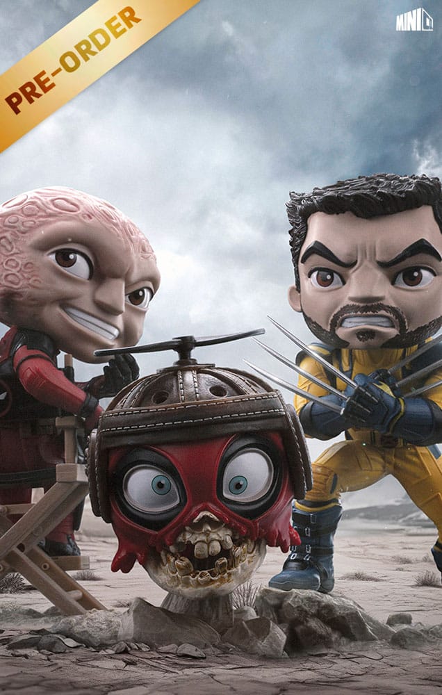 Deadpool & Wolverine Mini Co. PVC Figur Deadpool and Wolverine set Unmasked 14 cm       - Preorder - ETA: 30.09.2025
