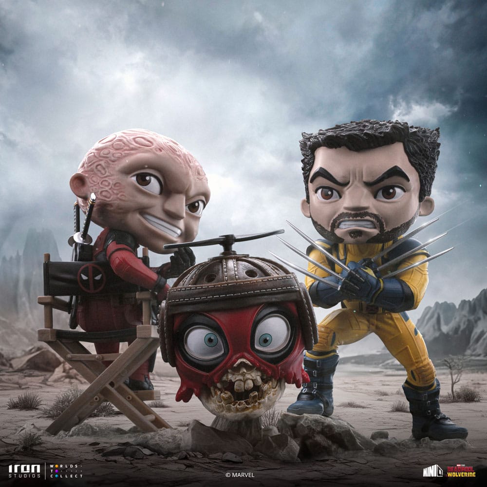 Deadpool & Wolverine Mini Co. PVC Figur Deadpool and Wolverine set Unmasked 14 cm       - Preorder - ETA: 30.09.2025