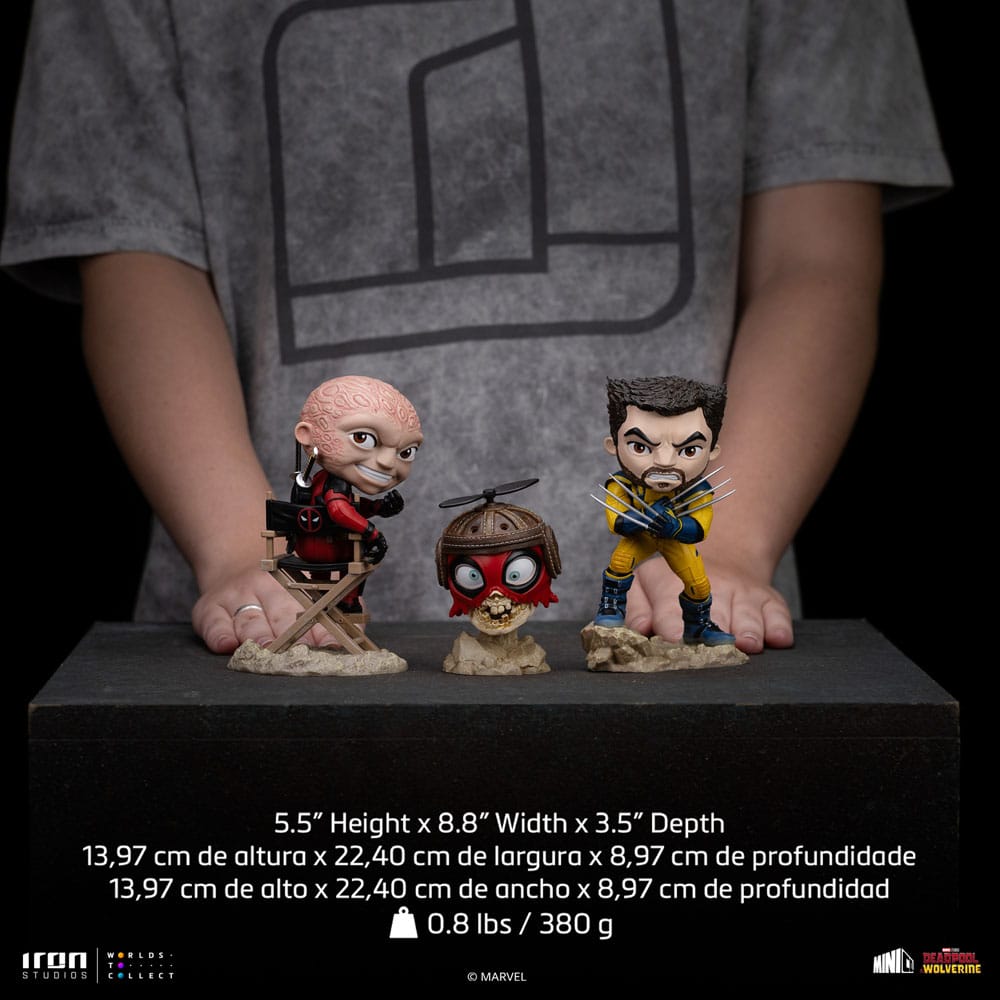 Deadpool & Wolverine Mini Co. PVC Figur Deadpool and Wolverine set Unmasked 14 cm       - Preorder - ETA: 30.09.2025