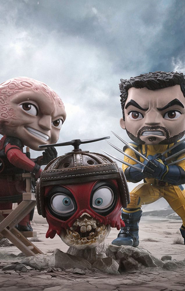 Deadpool & Wolverine Mini Co. PVC Figur Deadpool and Wolverine set Unmasked 14 cm       - Preorder - ETA: 30.09.2025