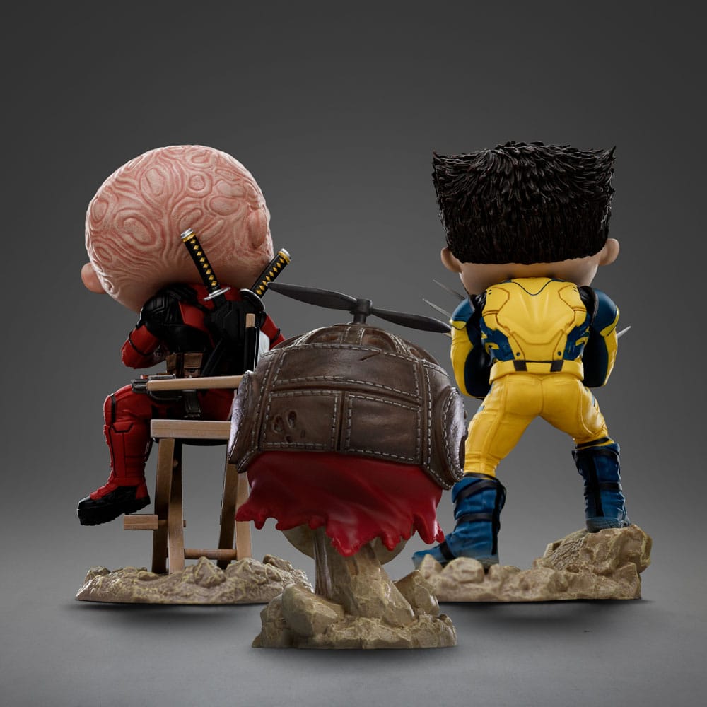 Deadpool & Wolverine Mini Co. PVC Figur Deadpool and Wolverine set Unmasked 14 cm       - Preorder - ETA: 30.09.2025