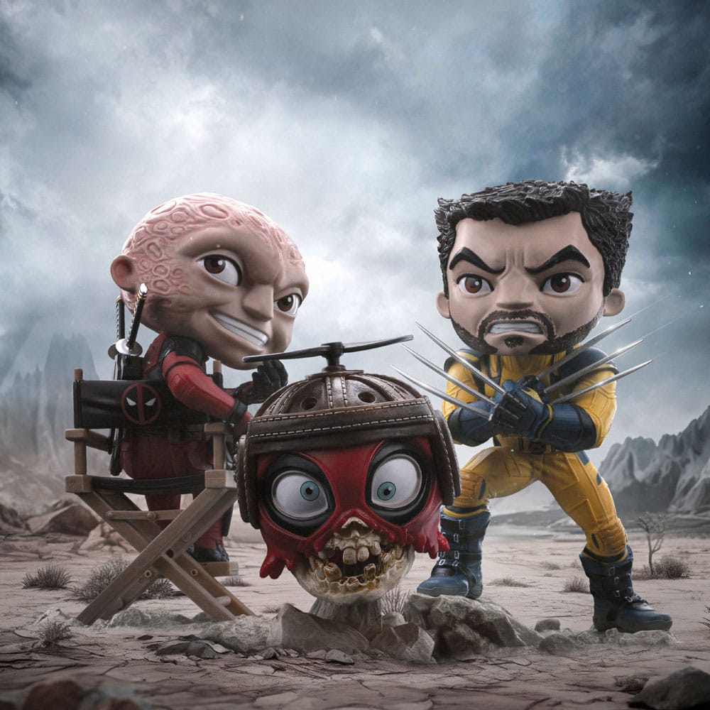 Deadpool & Wolverine Mini Co. PVC Figur Deadpool and Wolverine set Unmasked 14 cm       - Preorder - ETA: 30.09.2025