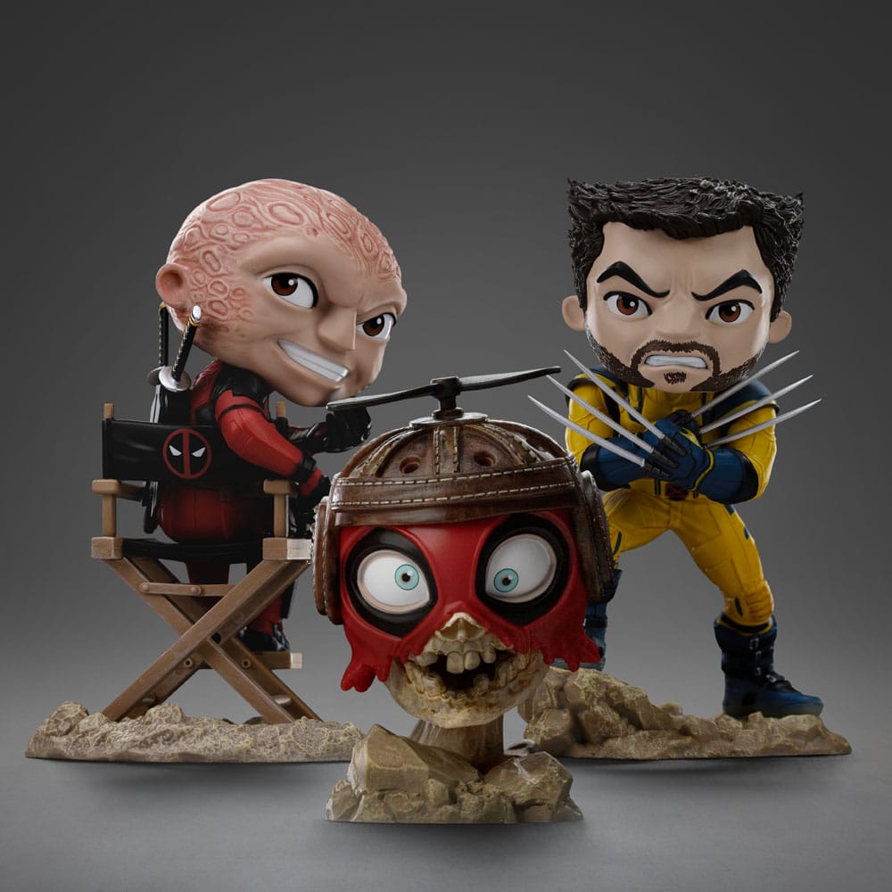 Deadpool & Wolverine Mini Co. PVC Figur Deadpool and Wolverine set Unmasked 14 cm       - Preorder - ETA: 30.09.2025