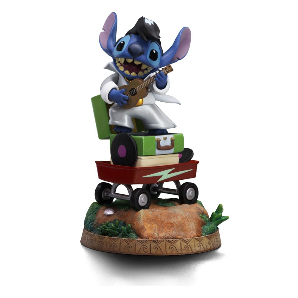 Lilo & Stitch Art Scale Statue 1/10 Stitch King of Rock 17 cm   - Versand: 7 Tage nach Bestellung