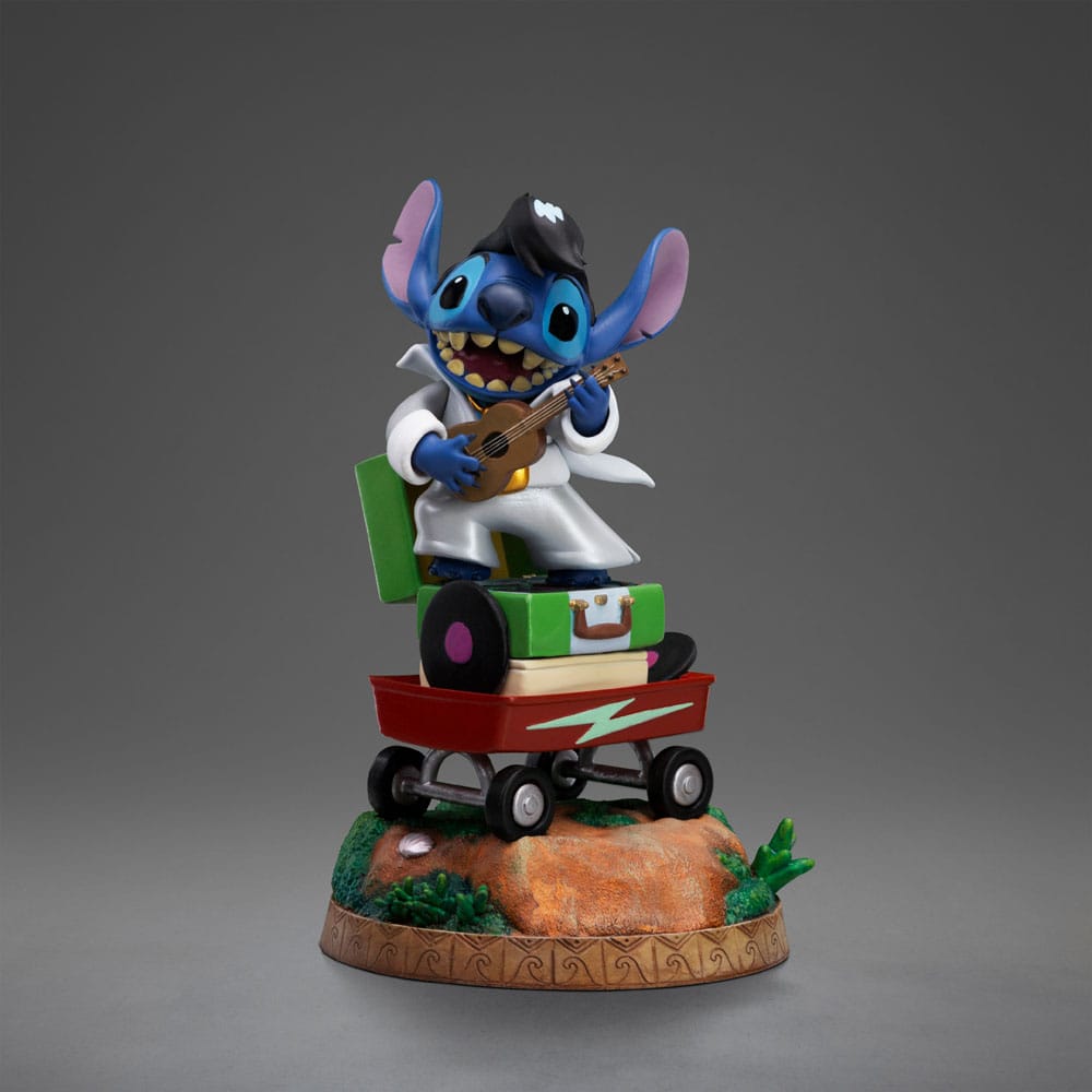 Lilo & Stitch Art Scale Statue 1/10 Stitch King of Rock 17 cm   - Versand: 7 Tage nach Bestellung
