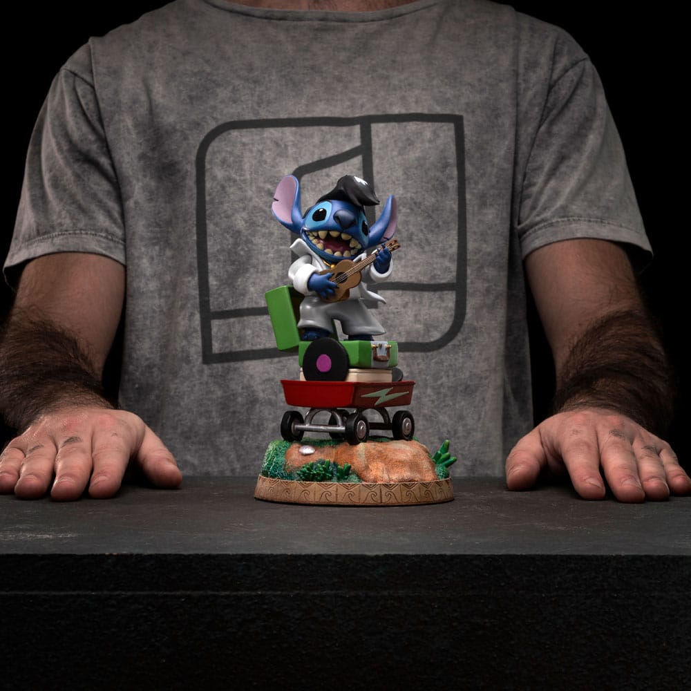 Lilo & Stitch Art Scale Statue 1/10 Stitch King of Rock 17 cm   - Versand: 7 Tage nach Bestellung