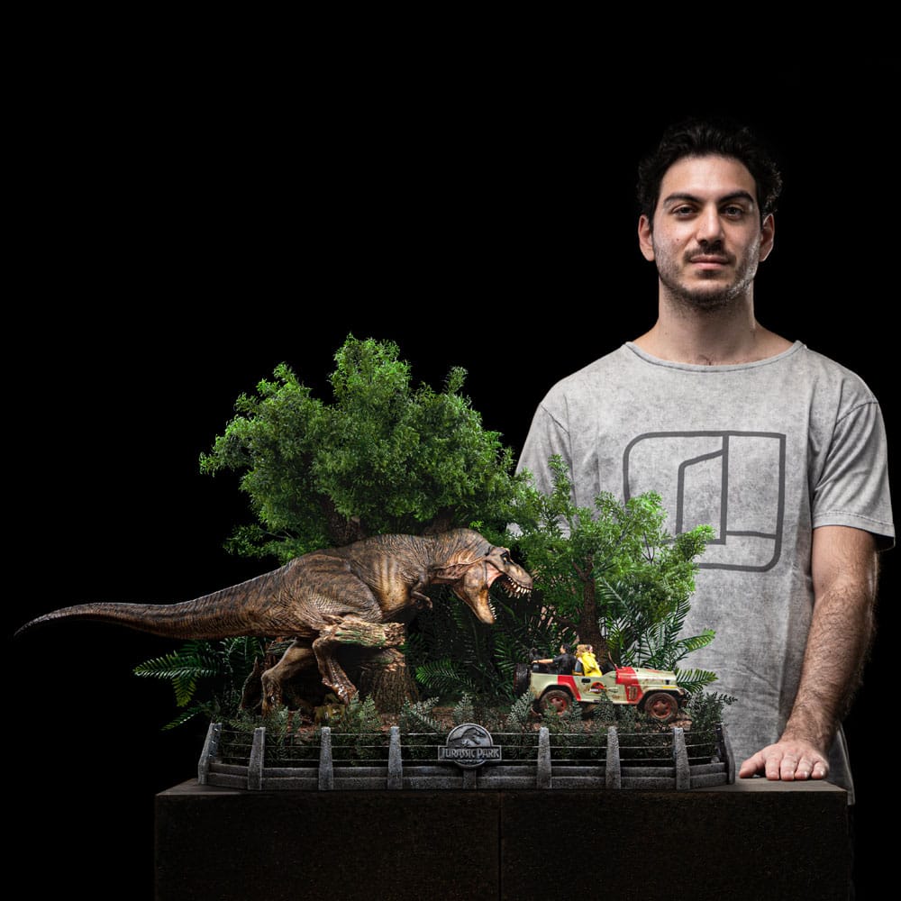 Jurassic Park Demi Art Scale Statue 1/20 T-Rex Chase   - Preorder - ETA: 25.11.2025