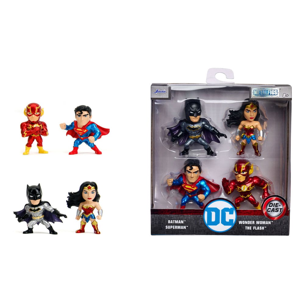 DC Comics Nano Metalfigs Diecast Minifiguren 4-er Pack Wave 1 4 cm - Preorder - ETA Anfang 04.2025