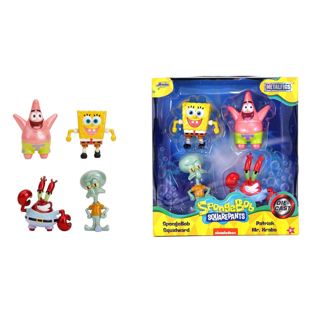 Spongebob Schwammkopf Nano Metalfigs Diecast Minifiguren 4-er Pack Wave 1 4 cm      - Versand: 5-7 Tage nach Bestellung