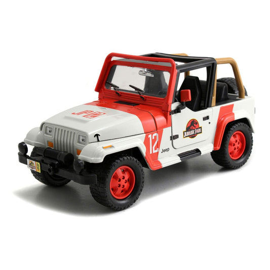 Jurassic World Diecast Modell 1/24 1992 Jeep Wrangler  - Versand: 5-7 Tage nach Bestellung