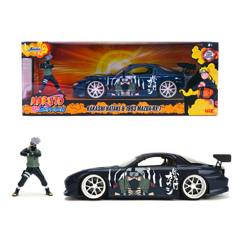 Naruto Shippuden Diecast Modell 1/24 1993 Mazda RX-7  - Versand: 5-7 Tage nach Bestellung